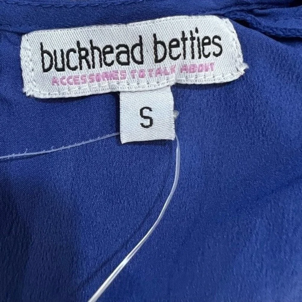 Boutique sapphire blue backless dress size small NWT